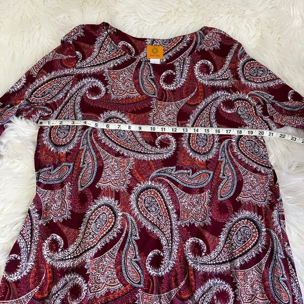 Ruby Rd. Paisley Blouse Size Large - Picture 4 of 8